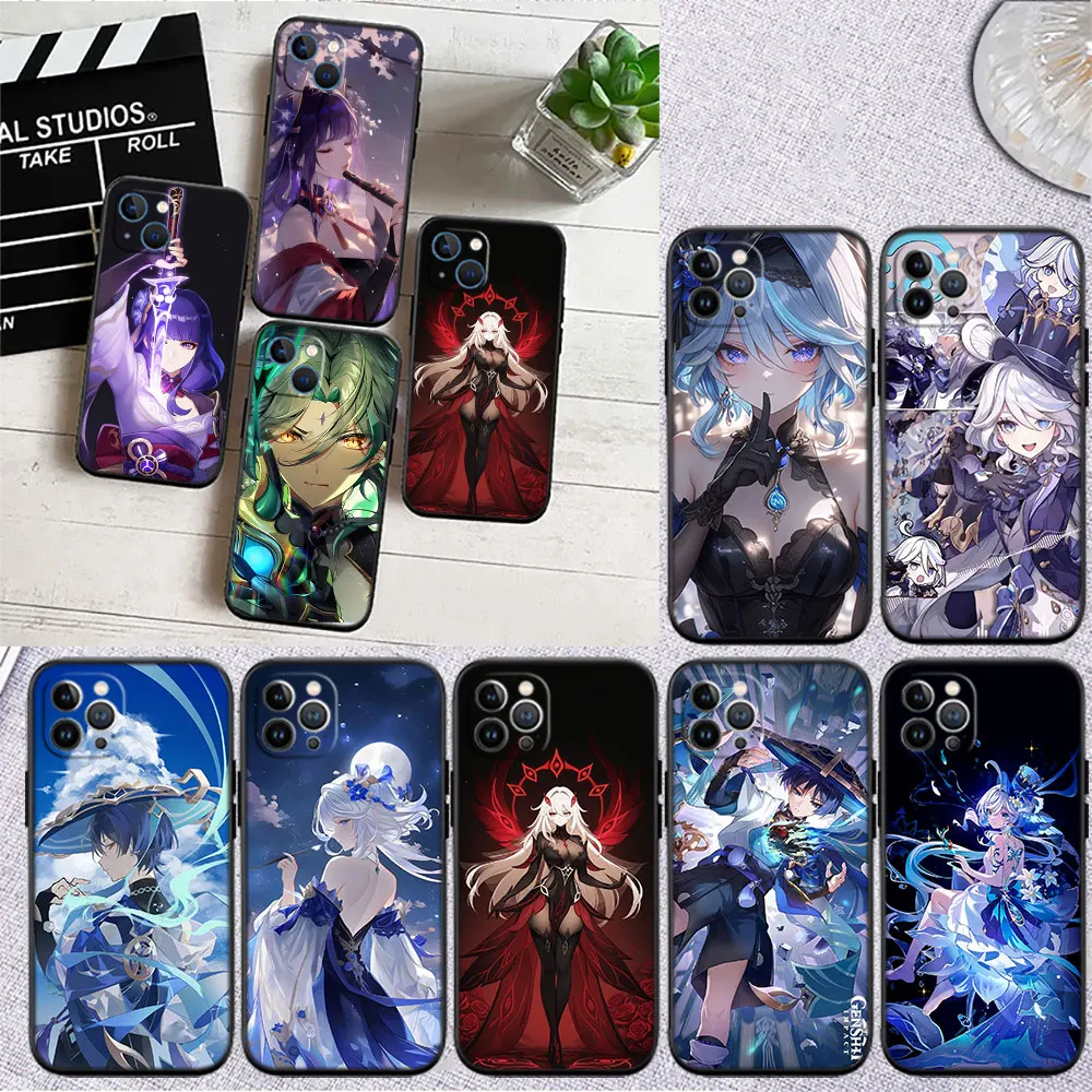 VY47 Genshin Impact Cool Soft Shell Phone Case for Samsung Galaxy S20 S21 S22 Ultra FE + Plus A21S A22 A24 A25 A26 A30 A30S A31