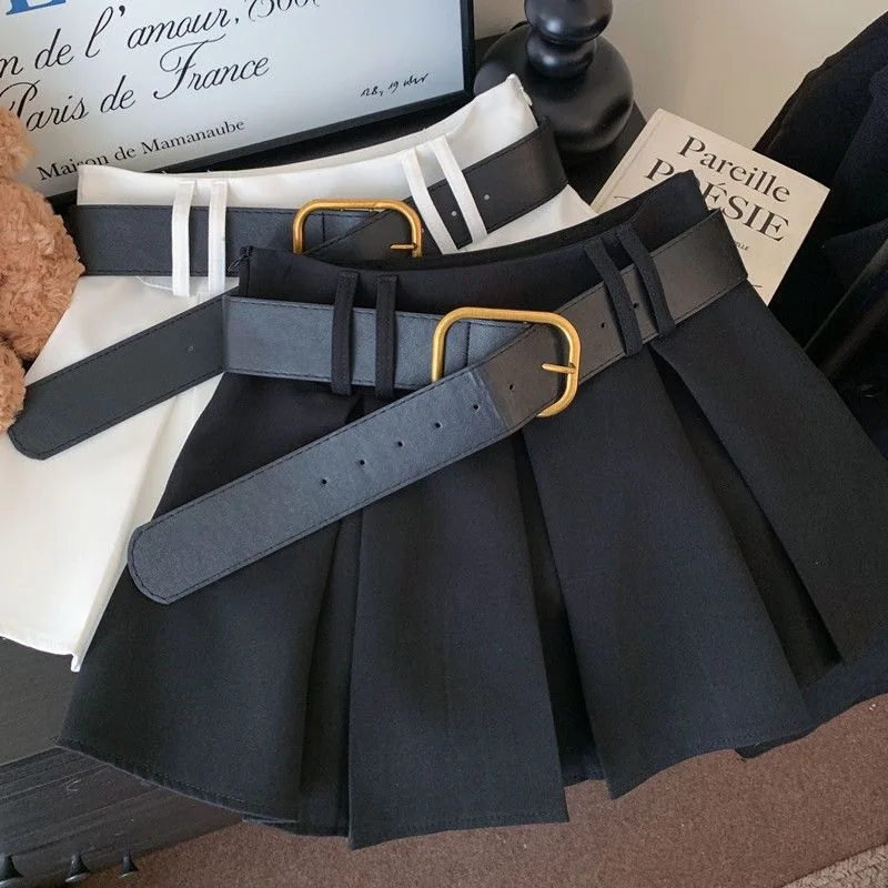 RAISE 2026 Spring Kids Girls Skirts Cotton Solid Infant Babys Girls Pleated Skirts High Waist 2-14Yrs Girls Versatile Skirts