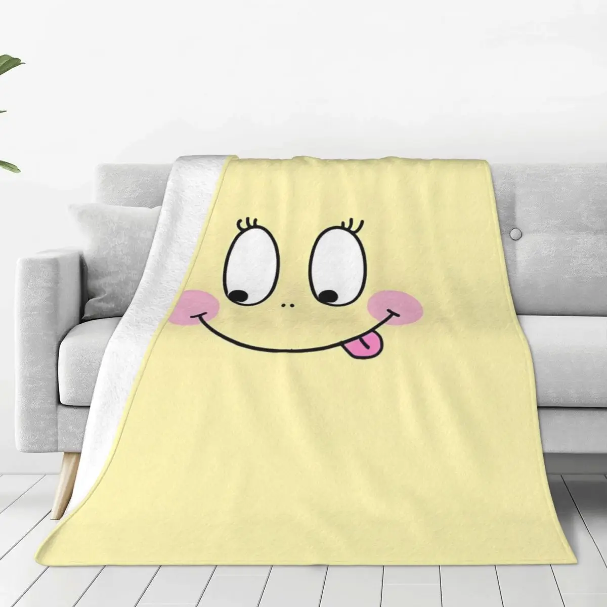 Custom 3D Printed Cartoon Barbapapa Wallpaper Blankets Breathable Soft Flannel Summer Throw Blanket for Couch Outdoor Bedding