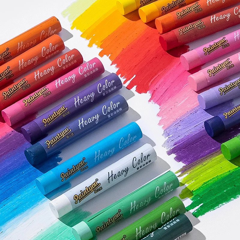 12 Monochrome Oil Painting Sticks Children's Painting Coloring Not Dirty Hand Crayons Environmentally Friendly Washable Crayons