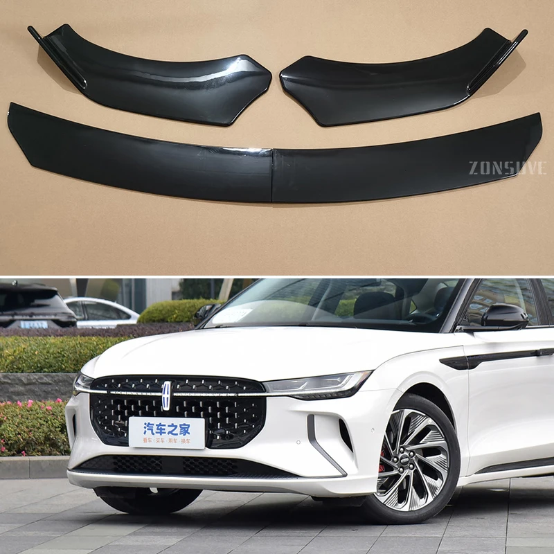 

4Pcs Body Kit Accessories Front Bumper Lip Splitter Spoiler For Lincoln Z 2022--2024 Year