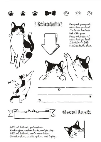 Imagem -03 - Selos Transparentes do Gato do Silicone para Crianças Carimbo Bonito do Gatinho Faça Você Mesmo Decor Scrapbook Carimbo do Jornal Suprimentos do Estudante Desenhos Animados pc