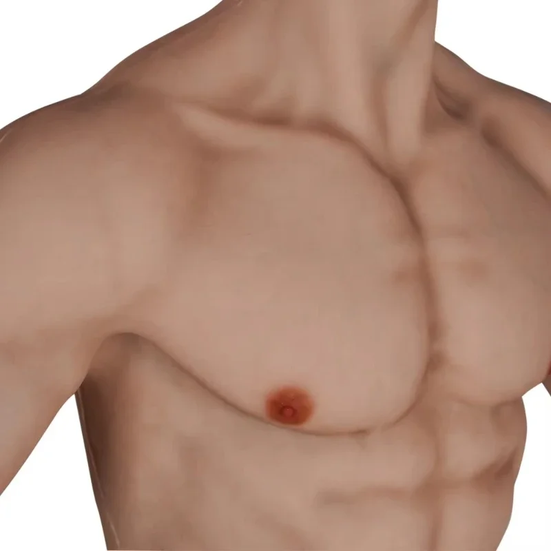 

Silicone simulation enhances fake abdominal muscles chest arm clothing fake muscle suit