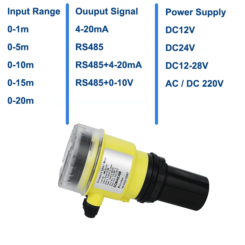 Imagem -02 - Sensor Ultrassônico do Tanque de Água Transmissor do Nível 3m 5m 10m Transmissor do Nível 420ma