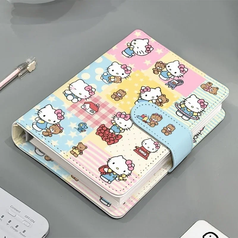 

MINISO Sanrio Hello Kitty Record Book A6 Маленький кролик Книга с отрывными листами Специальная магнитная присоска из искусственной кожи Кортикальный мультяшный студент