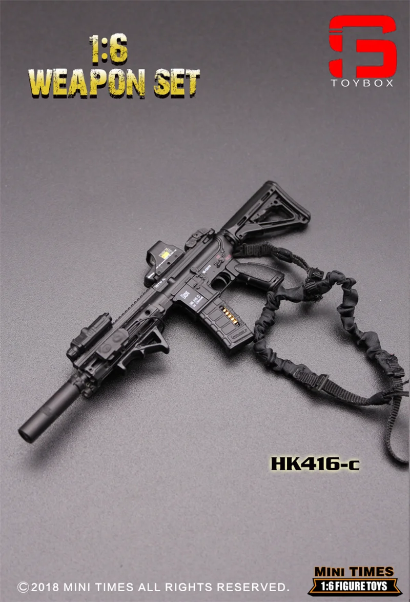 MINITIMES HK416 Series M4 Series 1/6 escala Rifle Gun Weapon Model Toys for 12 "Action Figure Accessories Collections DIY