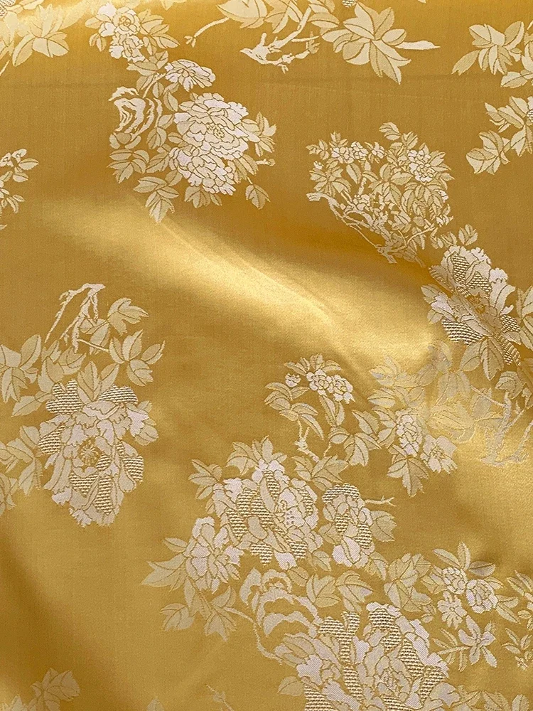 Flower Silk Jacquard Fabric Brocade By The Meter for Cheongsam Clothing Skirts Pants Diy Sewing Comfortable Anti-wrinkle Cloth