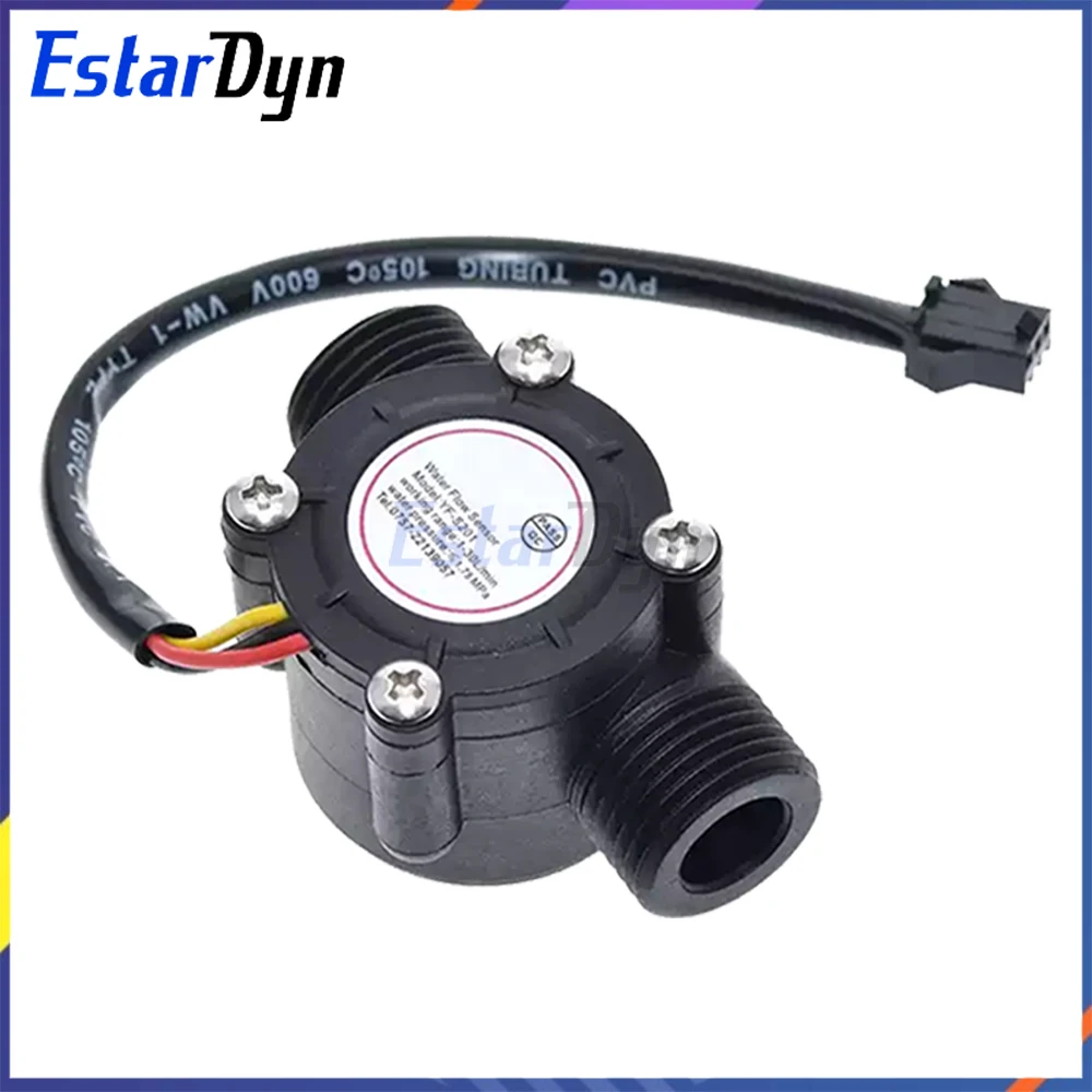 Hall Effect Water Flow Sensor YF-S201 (1-30L/min 2.0MPa) DC 5-24V Liquid Flowmeter