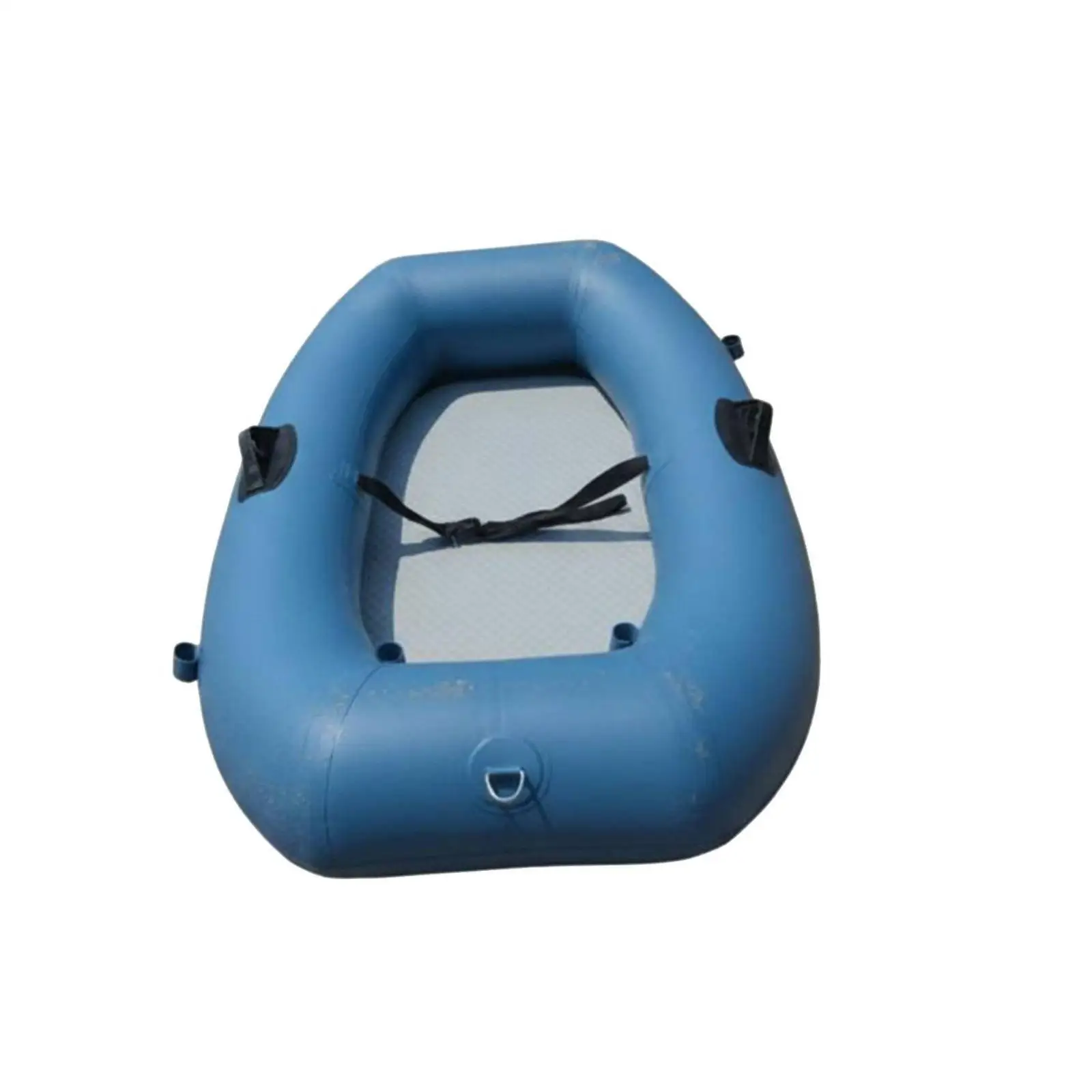 Compact Inflatable Dinghy for Fishing Enthusiasts Foldable PVC Pontoon Boat with Fin for Stability in Ponds