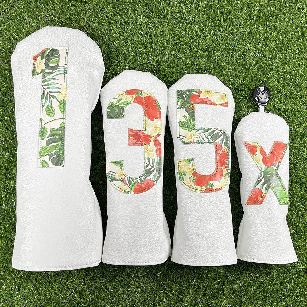 Golf Club Covers, Leather, Numbered, Driver, Fairway Wood, UT Hybrid, Head Covers, Set, Waterproof, Durable - view 4