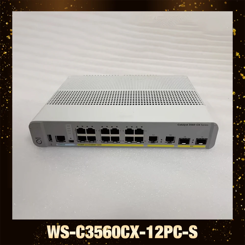 For CISCO WS-C3560CX-12PC-S 12 port Gigabit POE power supply 2-port SFP optical port network switch