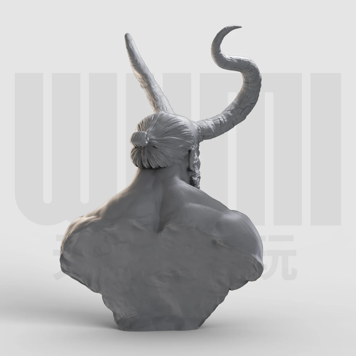 1/16 1/10 Hellboy Bust Miniature 3D Printed Resin White Model DIY Coloring Self-assembly Figurines Miniatures Decoration Crafts view 3