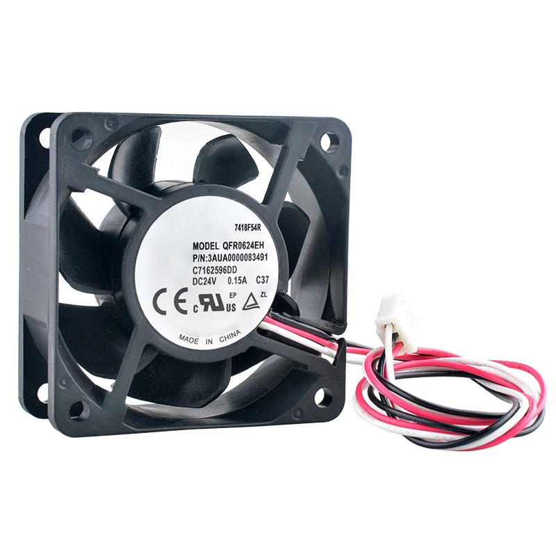 Ventilador de flujo Axial de 6cm y 60mm QFR0624EH 3AUA0000083491 C7162596DD DC24V 0.15A ventilador de refrigeración de 3 pines para convertidor de frecuencia 60x60x25mm