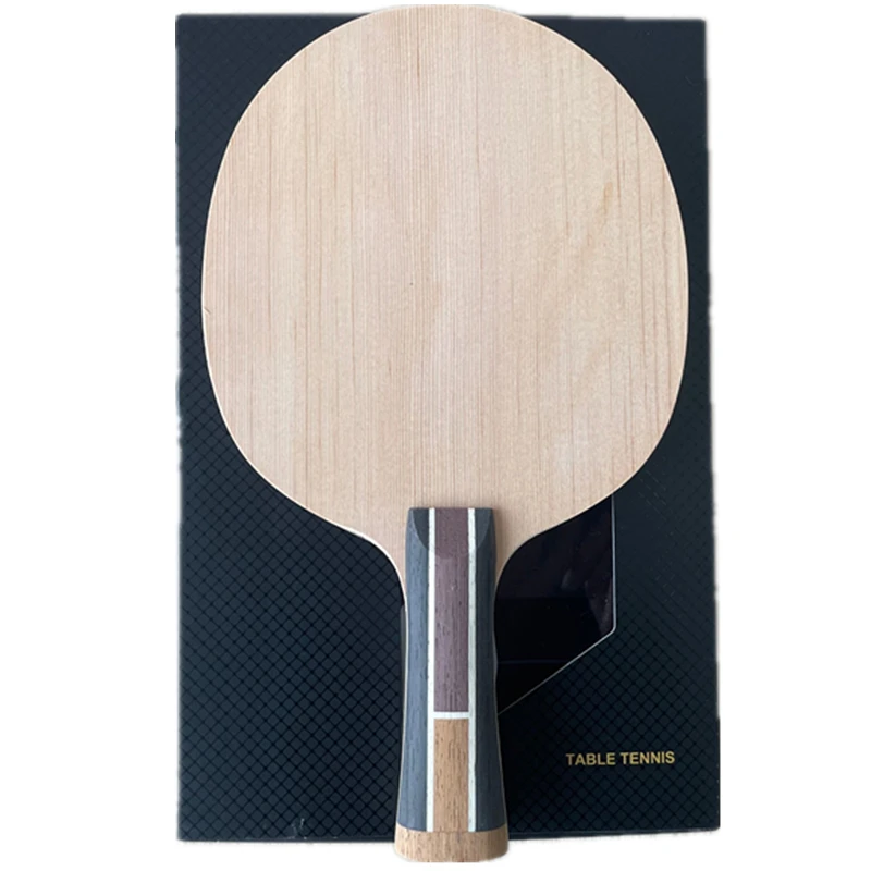 Stuor-raqueta de tenis de mesa deportiva, palas de Ping Pong profesionales integradas de fibra de carbono duro negro, 5 + 2 palas de tenis de mesa