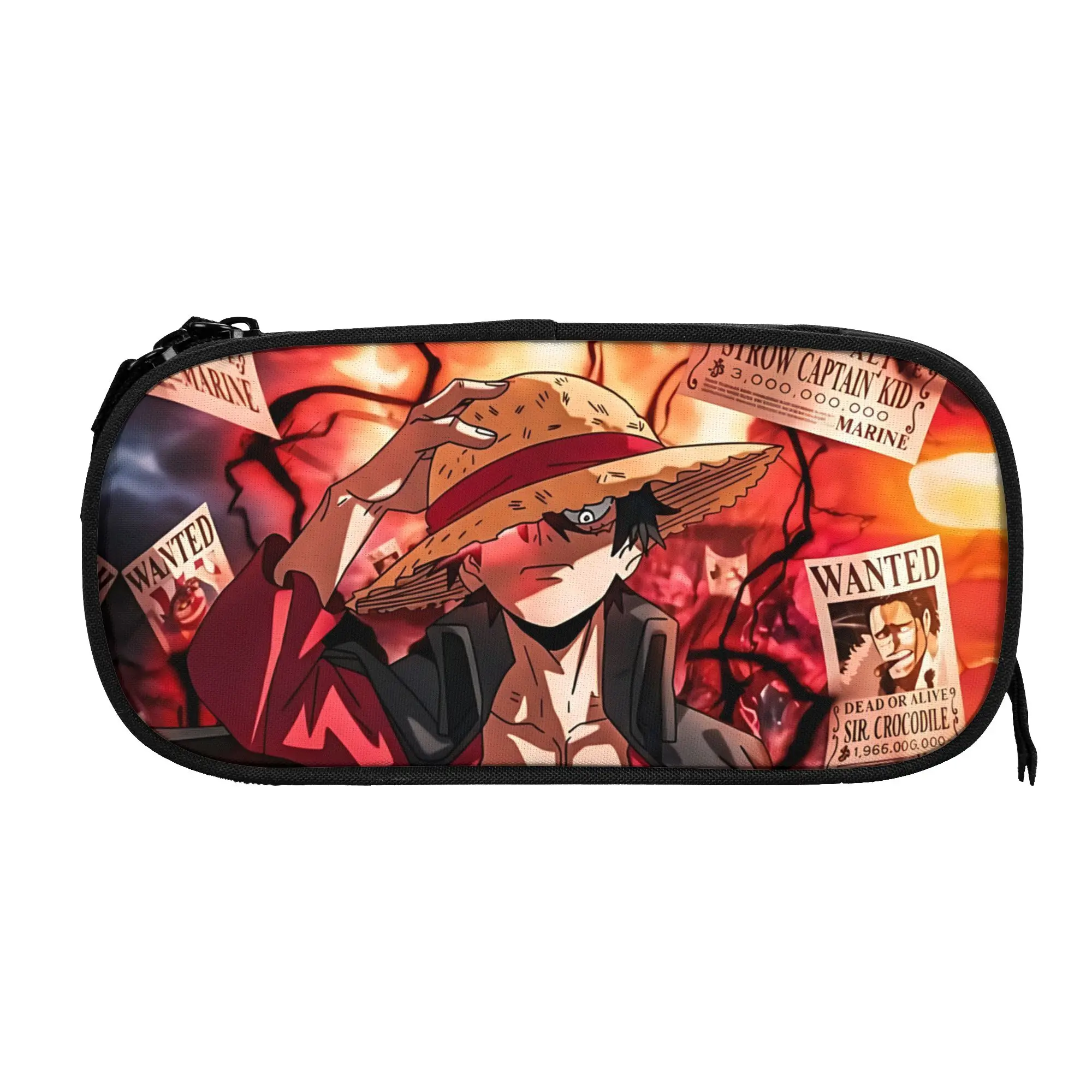 Custom One Piece Monkey D Luffy Large Capacity Bags for Child  School Pencil Bag for Boys Gilrs Kids