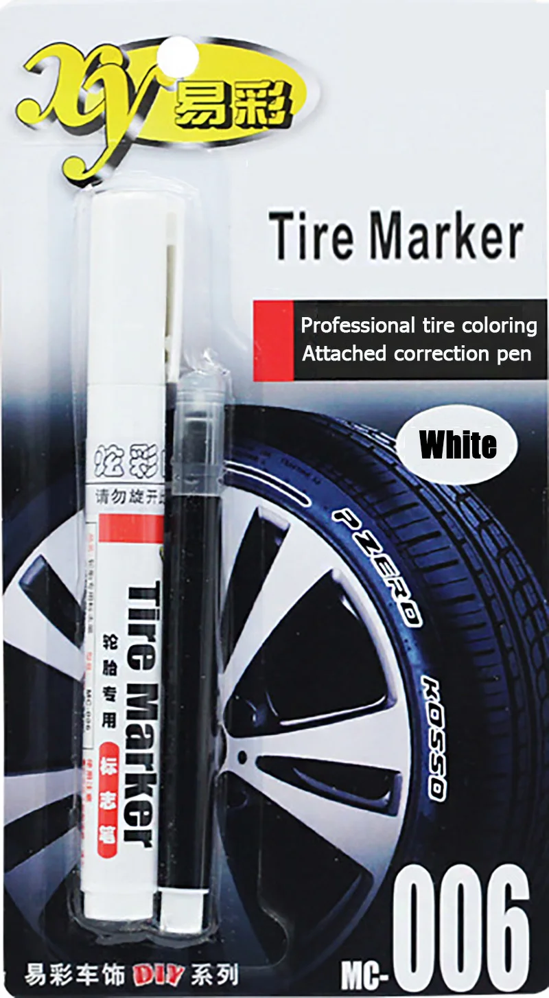 2026 Newest DIY Paint Pen Cool White Large Volume Letter Touch up Marking Pen Marker For Car Tires Automotive car-styling