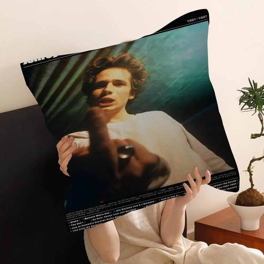جيف باكلي المغني المخدة تون هدية غطاء الوسادة غرفة نوم المنزل أريكة كرسي مقعد ديكور كيس وسادة