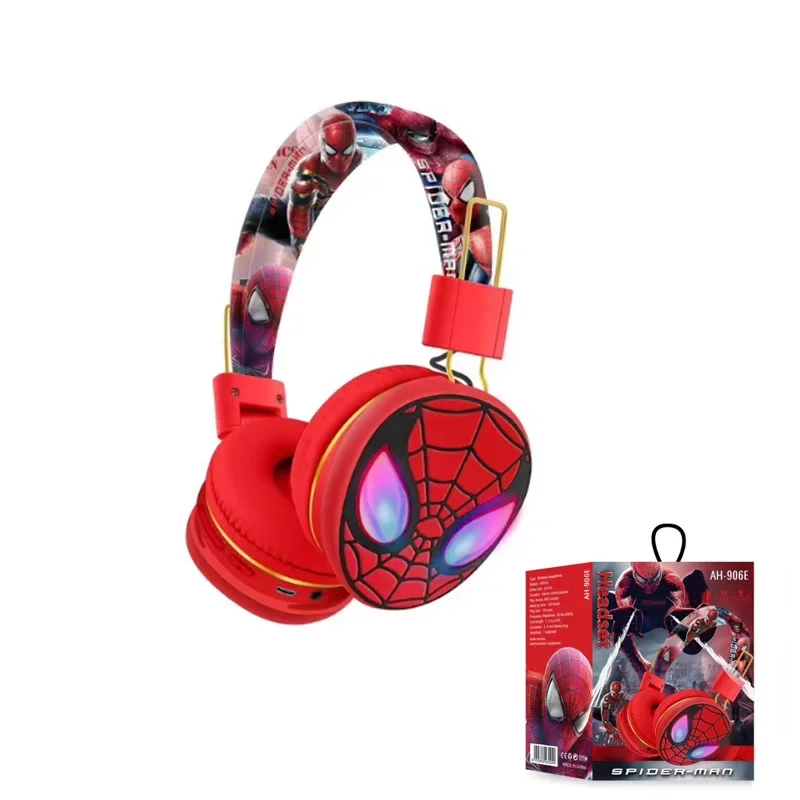 Bluetooth-наушники «Человек-паук», беспроводные наушники, звуковые складные наушники с микрофоном, детский подарок, аниме, мультфильм
