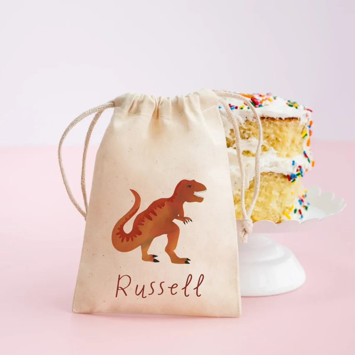 20 PCS T Rex Party Favor - Dino Kids Birthday Bag - Kids Goodie Bag - Customized Goodie Bag - Childrens Name Bag - Kids Party Fa