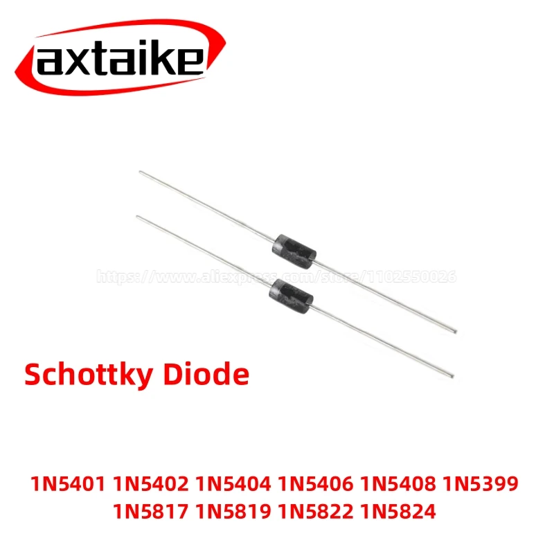 20PCS 1N5401 1N5402 1N5404 1N5406 1N5408 1N5399 1N5824 1N5819 1N5822 DO-41 Diode Axial Rectifier 20PCS Electronic Components