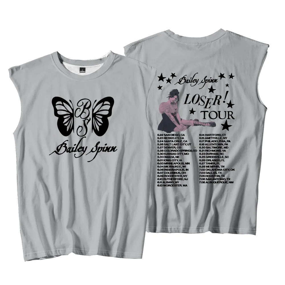 بيلي سبين لوزر تور 2025 سترة بلا أكمام للنساء والرجال تانك القمم النساء والرجال ملابس الشارع