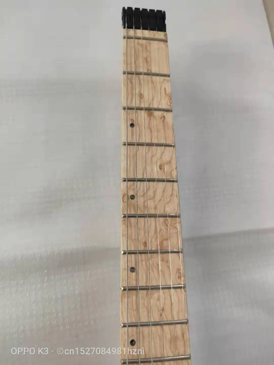 Guitarra elétrica sem cabeça com folheado de água Ripple, ponte dupla clássica, captador duplo, high-end, 6 cordas, livre s, novo