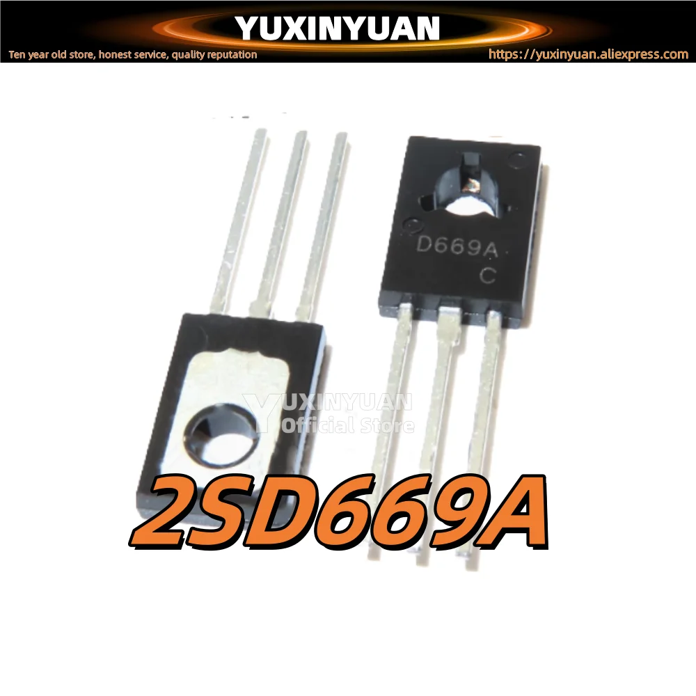 10PCS/LOT  2SD669  D669  TO126 1.5A / 160V bridge field audio tube IC Chip In Stock100#Test