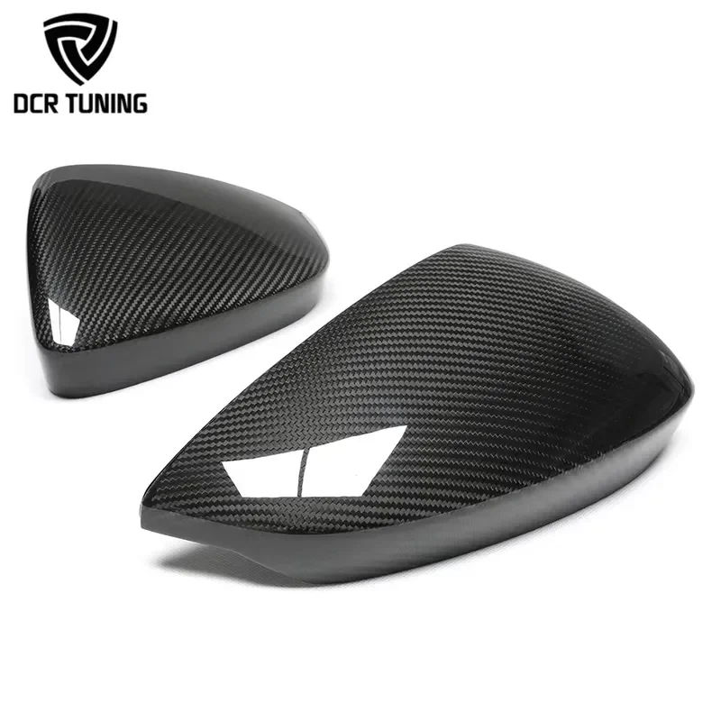 For Audi Dry Carbon Fiber Front Mirror Cover Replacement LHD ONLY  A3 S3 RS3 2021 with Blind Spot Assist