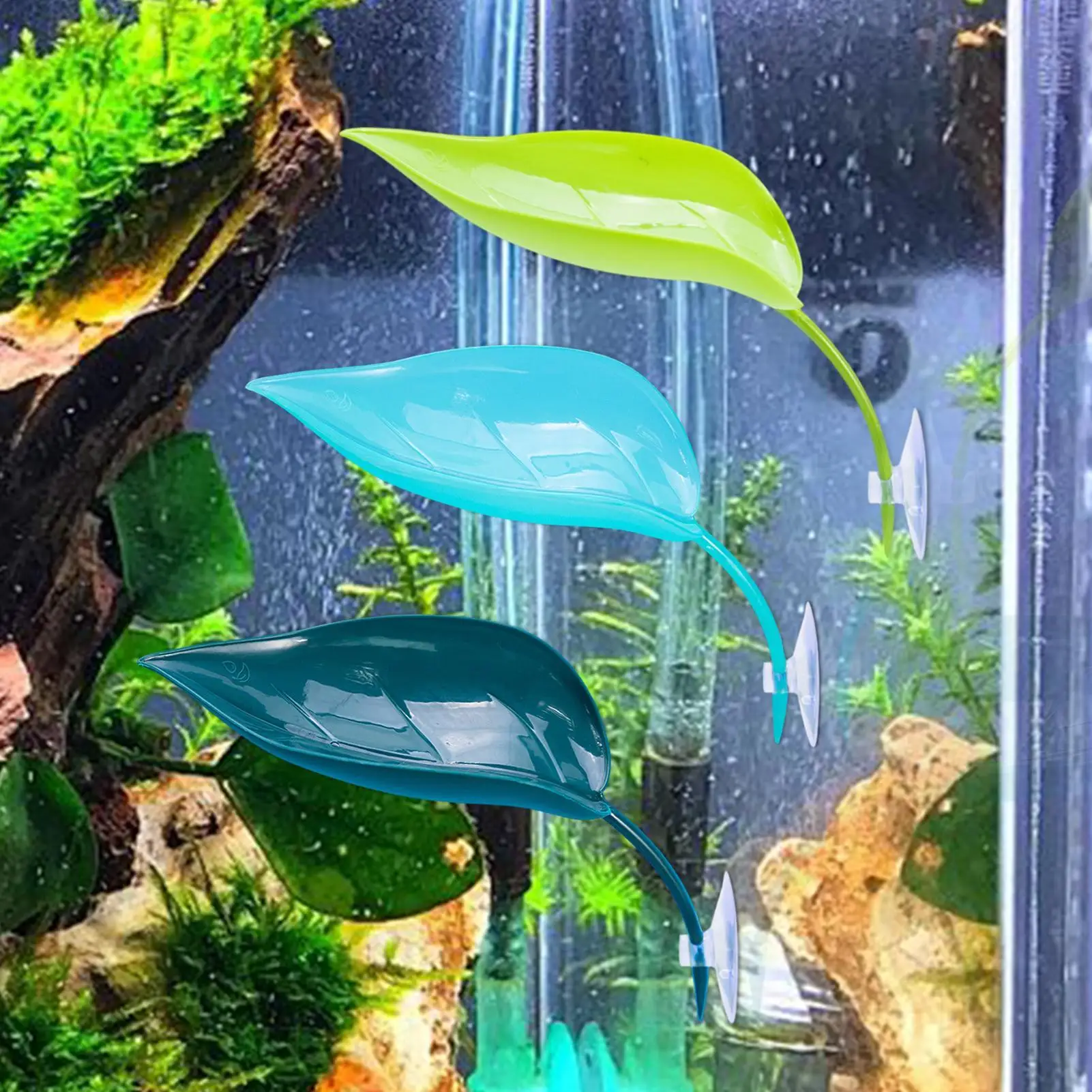 Frog Habitat Leaf 3Pcs Frog Tank Terrarium Enhancer Realistic Versatile Reptiles Resting Leaf Aquarium Landscaping Decoration