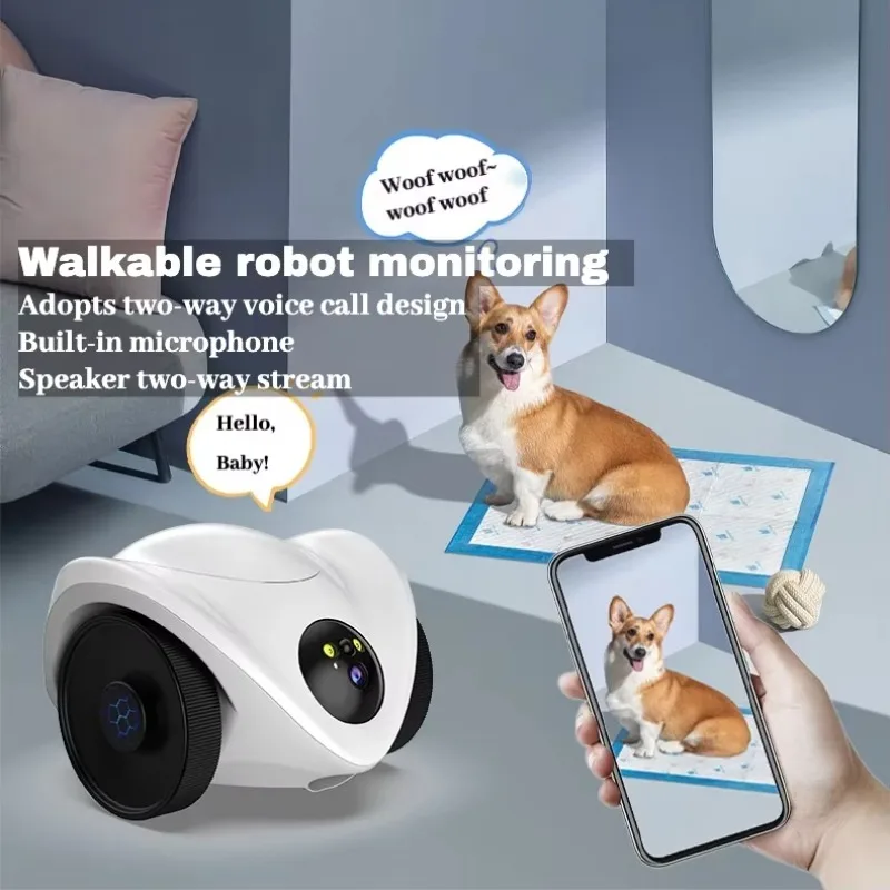 Custom Smart Pet Robot Laser Teasing Camera Interactive Toy Remote Treat Dispenser WiFi APP Control