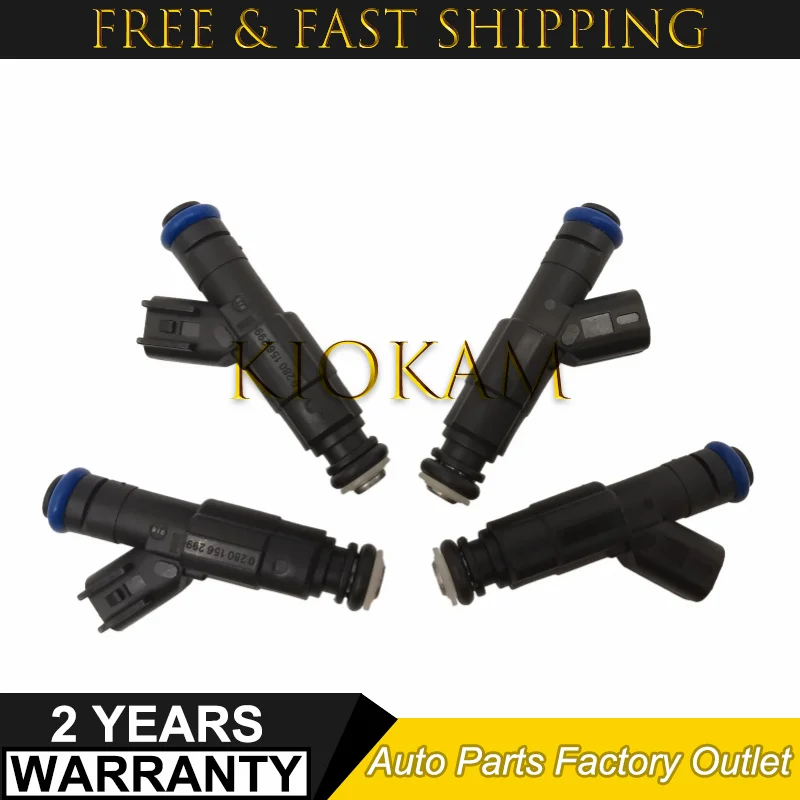 

0280156299 4 шт. топливная форсунка JLY4G18 для Geely Vision FC Gleagle GC7 Englon SC7 SL 1,5 л 1,8 л, высококачественные автозапчасти