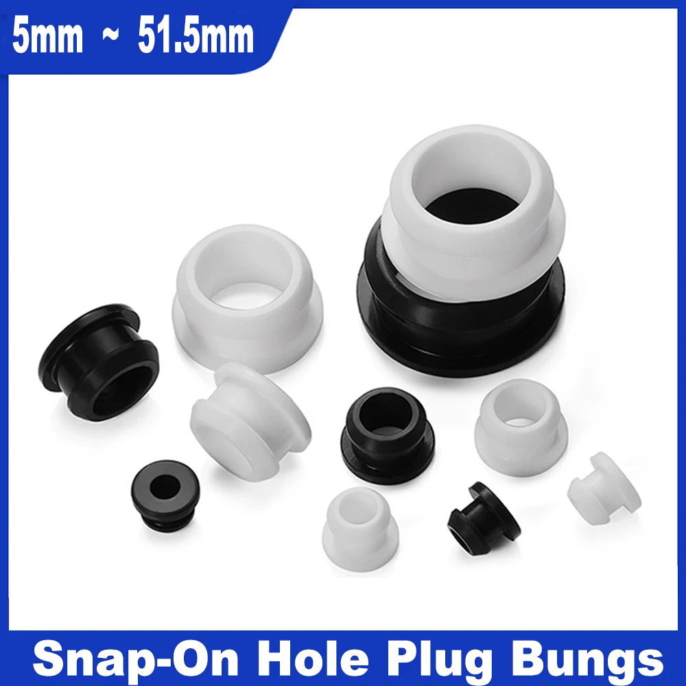 

5mm to 51.5mm Silicone Rubber Grommet Plug Bungs Cable Wiring Protect Bushes Round Hollow Silicone Rubber Grommet