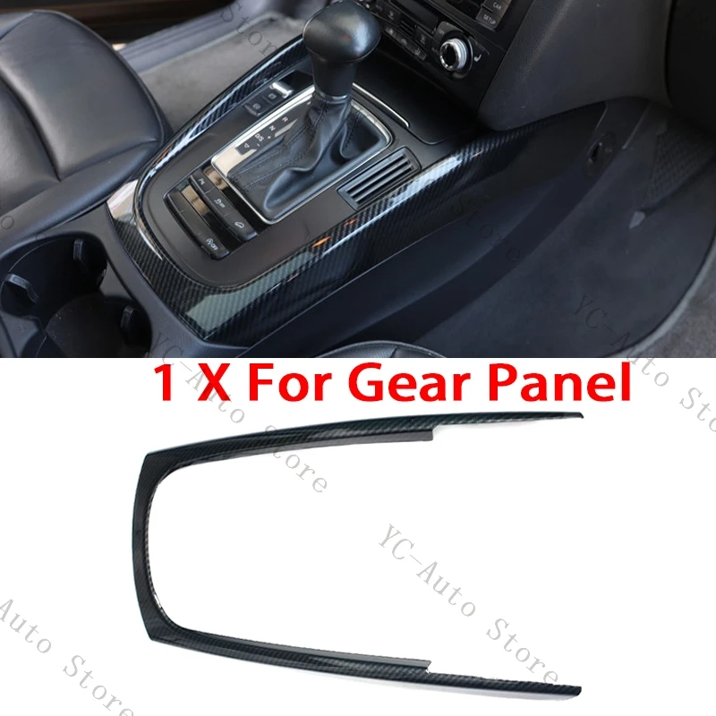 Ramka Dekoracyjna Podłokietnika Konsoli Samochodowej, Osłona Dźwigni Zmiany Biegów, Wykończenie z Włókna Węglowego, Akcesoria Samochodowe do Audi Q5 2010-2017