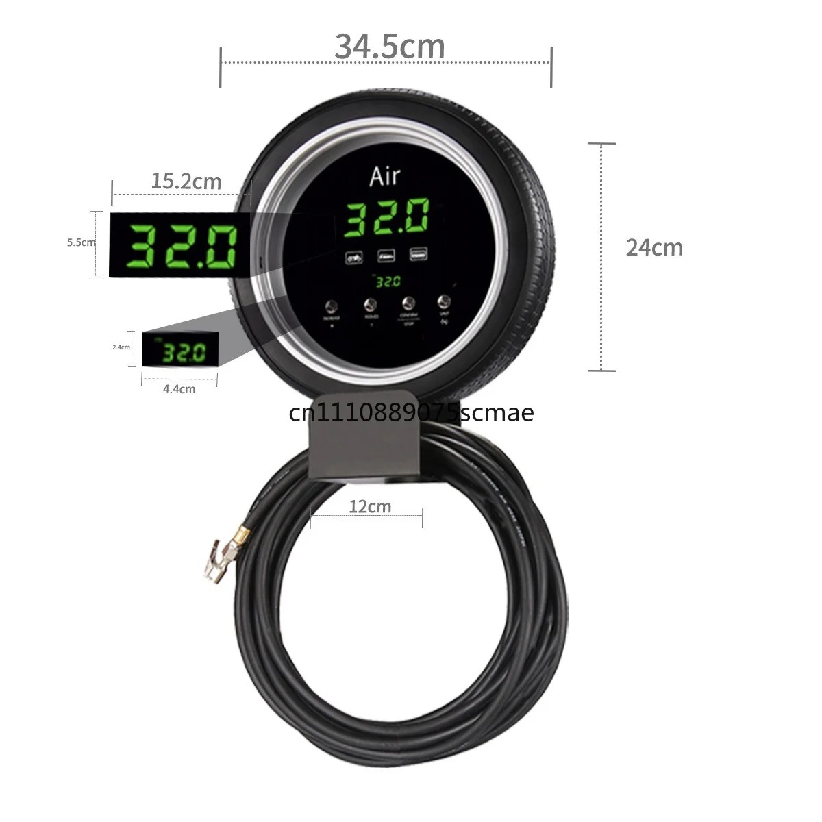 Electric Auto Truck Tire Inflator Wall-Mounted Automatic