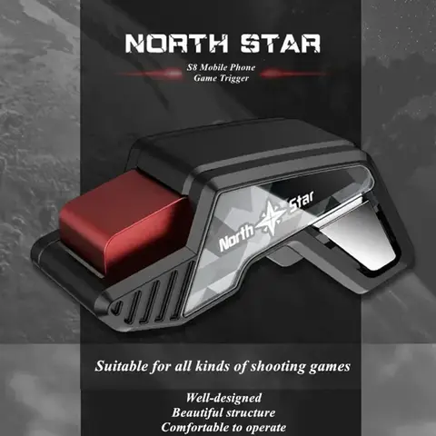 S8 North Star Mobile Phone Gamepad Joystick Controller for PUBG ROS Aim Shooting L1R1 Game Trigger Key Button for IPhone Android
