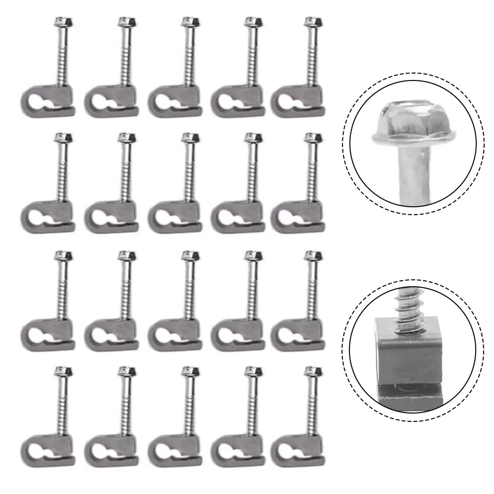 20pcs Cable Management Clip Kit With Mounting Ties And Screws For Starlink Series Cables Wiring Accessories