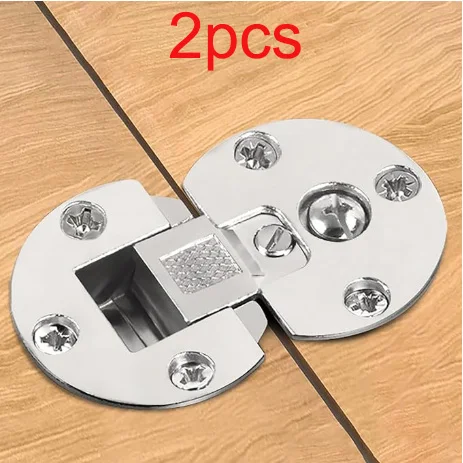 Folding Hinge Zinc Alloy Double Cups Up Down 180 Degree Cabinet Door Pirated Concealed Flat Hinge Adjustable Furniture Hardware