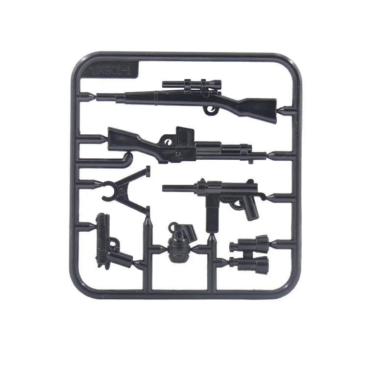 MOC Mini Action Figure Military WW2 Soldiers Weapons Accessories 98K Building Blocks Military German Army Guns Parts Bricks Toys