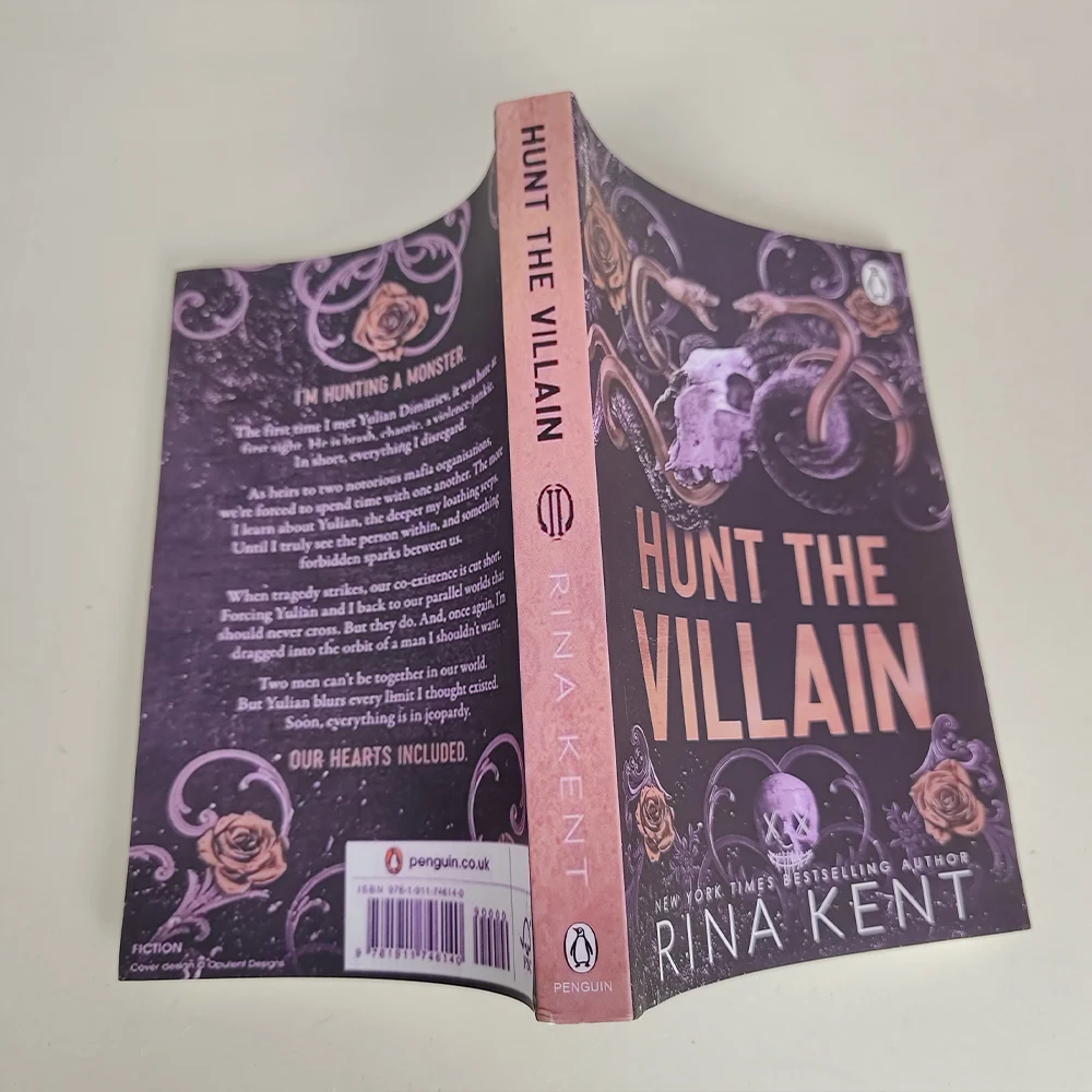 Hunt the Villain by Rina Kent - Kiss the Villain #2, M/M Mafia Romance Deluxe Edition Paperback