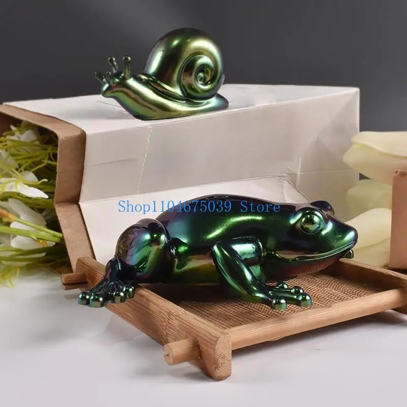 5asd Phục sinh cho ếch Snail Animal Epoxy Silicone Mold Bàn mềm mềm Thạch cao trang trí DIY Crafts Decoratio