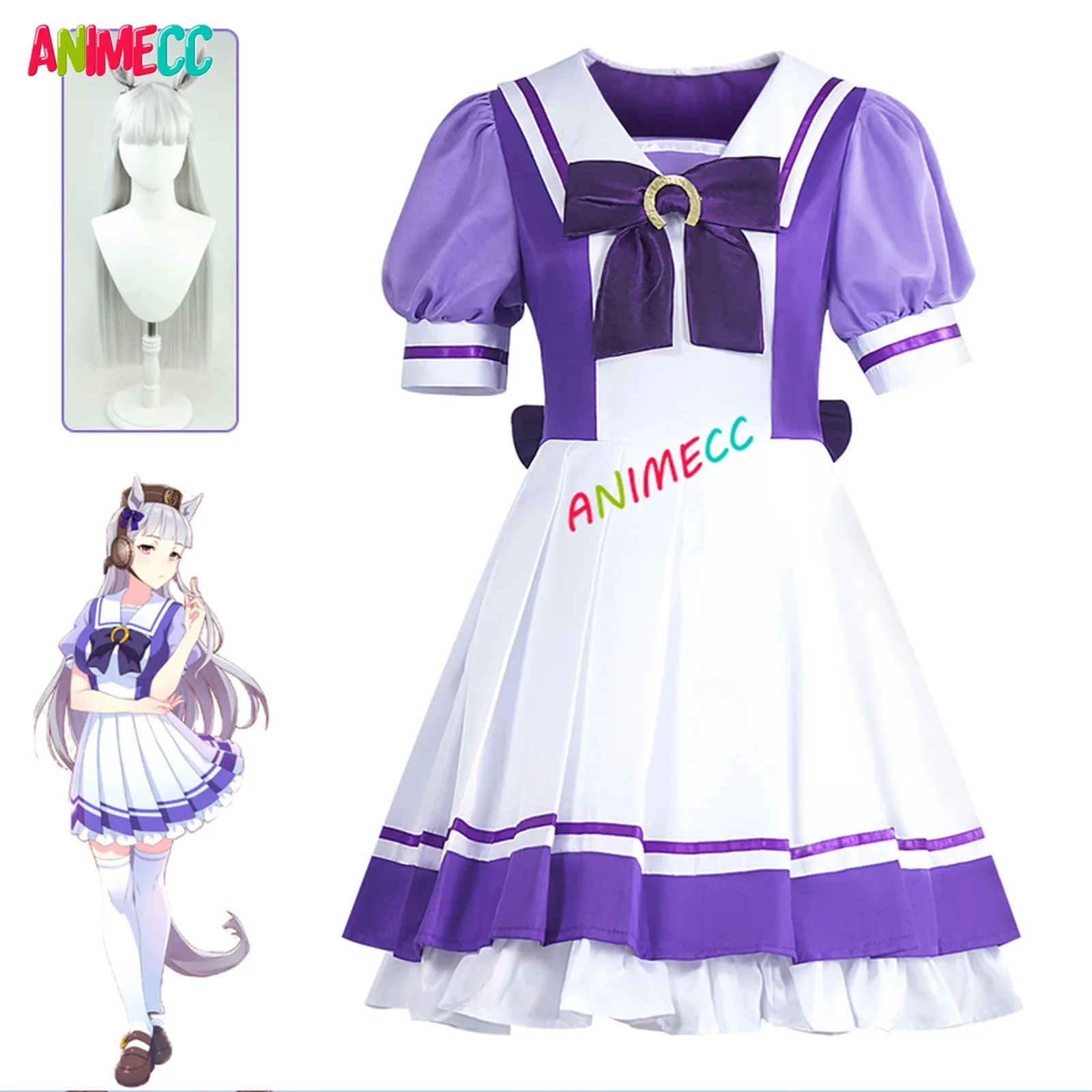 ANIMECC В НАЛИЧИИ Mejiro McQueen Tokai Teiou Gold Ship Косплей Костюм Uma Musume Школьная форма Плюс Размер Хэллоуин для женщин
