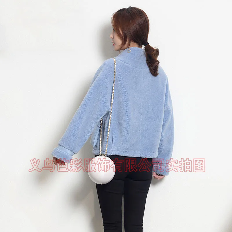 Ba Cai, The New Domestic Winter Fur Coat for Women's 2019 Korean Version of Granular Sheep Shearing Coat with Integrated Fur