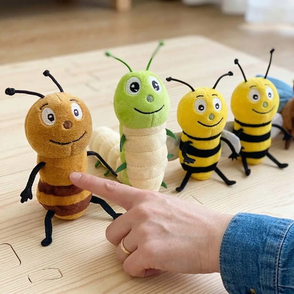 Role Play Animal Finger Puppets Educational Storytelling Insect Series Puppets Cartoon 9cm Butterfly Bee Puppets