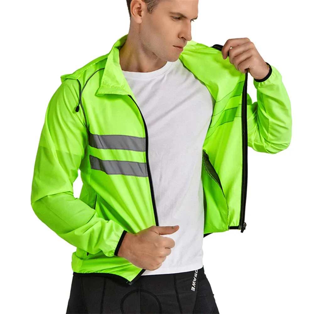 

Cycling Clothing Reflective Windbreaker Windproof Waterproof MTB Bicycle Jacket Long Sleeve Cycling Jersey Cycling Club Designs