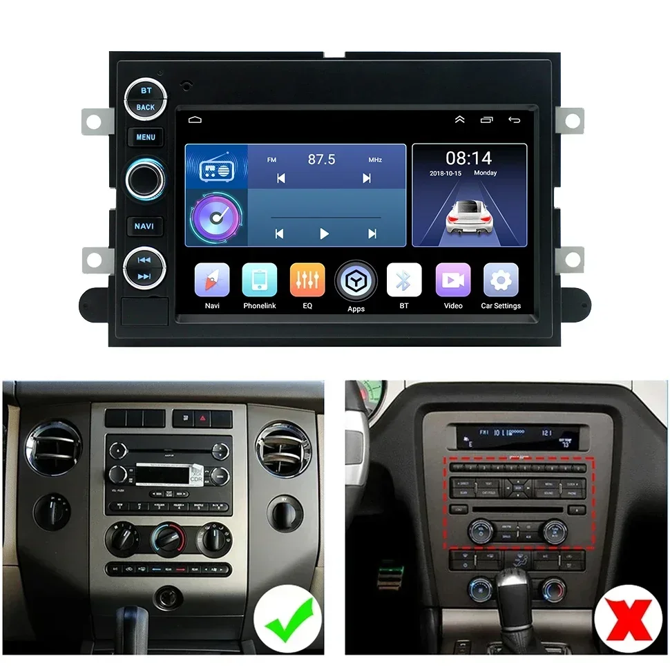 Android Car Radio 2Din Carplay Auto Stereo for Ford 500 F150 Explorer Edge Escape Sport Lincoln Expedition Mustang GPS BT Wifi