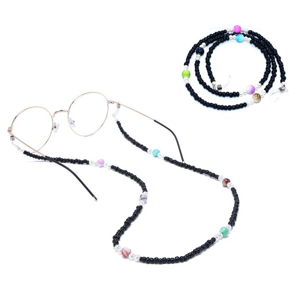 1pc Beaded Women Girl Reading Spectacle Sunglasses Eyeglasses Cord Chain Glasses Anti Slip Holder C041