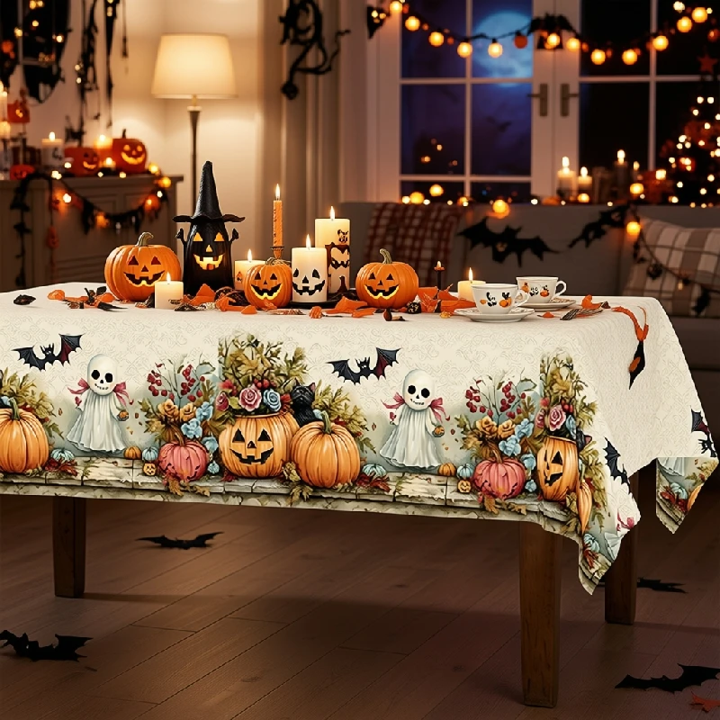 Vespri Halloween Tablecloth, perfectly suitable for Halloween parties and haunted house decorationszyc