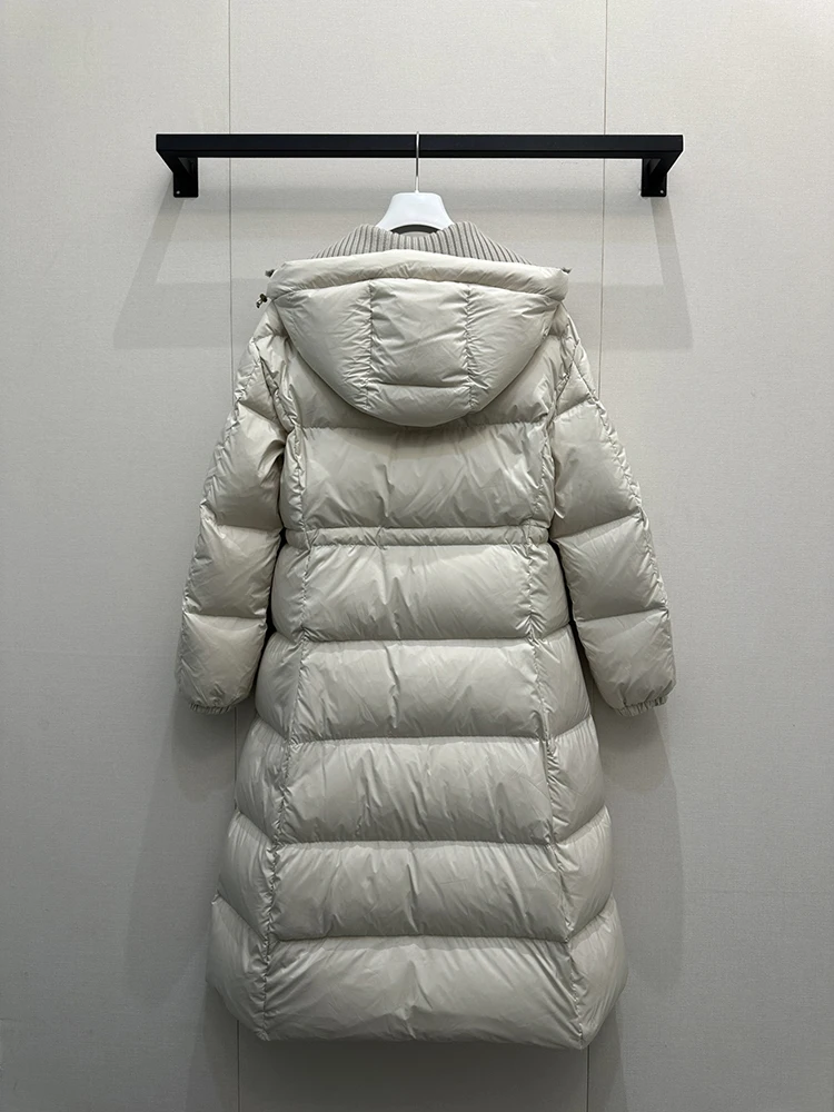 SVORYXIU 2025 نمط جديد سترة شتوية للنساء موضة بيضاء نمط غير رسمي نمط طويل #3