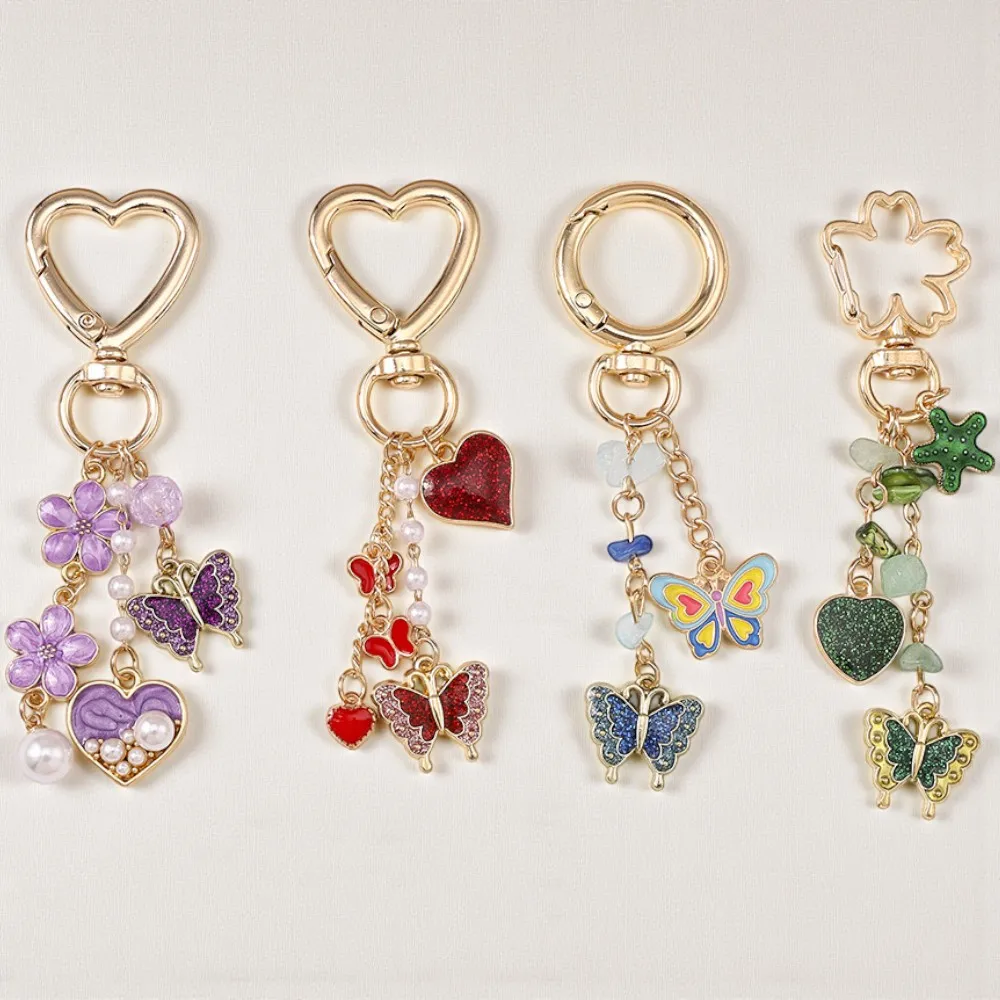 

1PC Trendy Butterfly Love Key Ring Metal Personalized Keychain Beer Can Kitchen Bar Tools Accessories Gift Wholesale