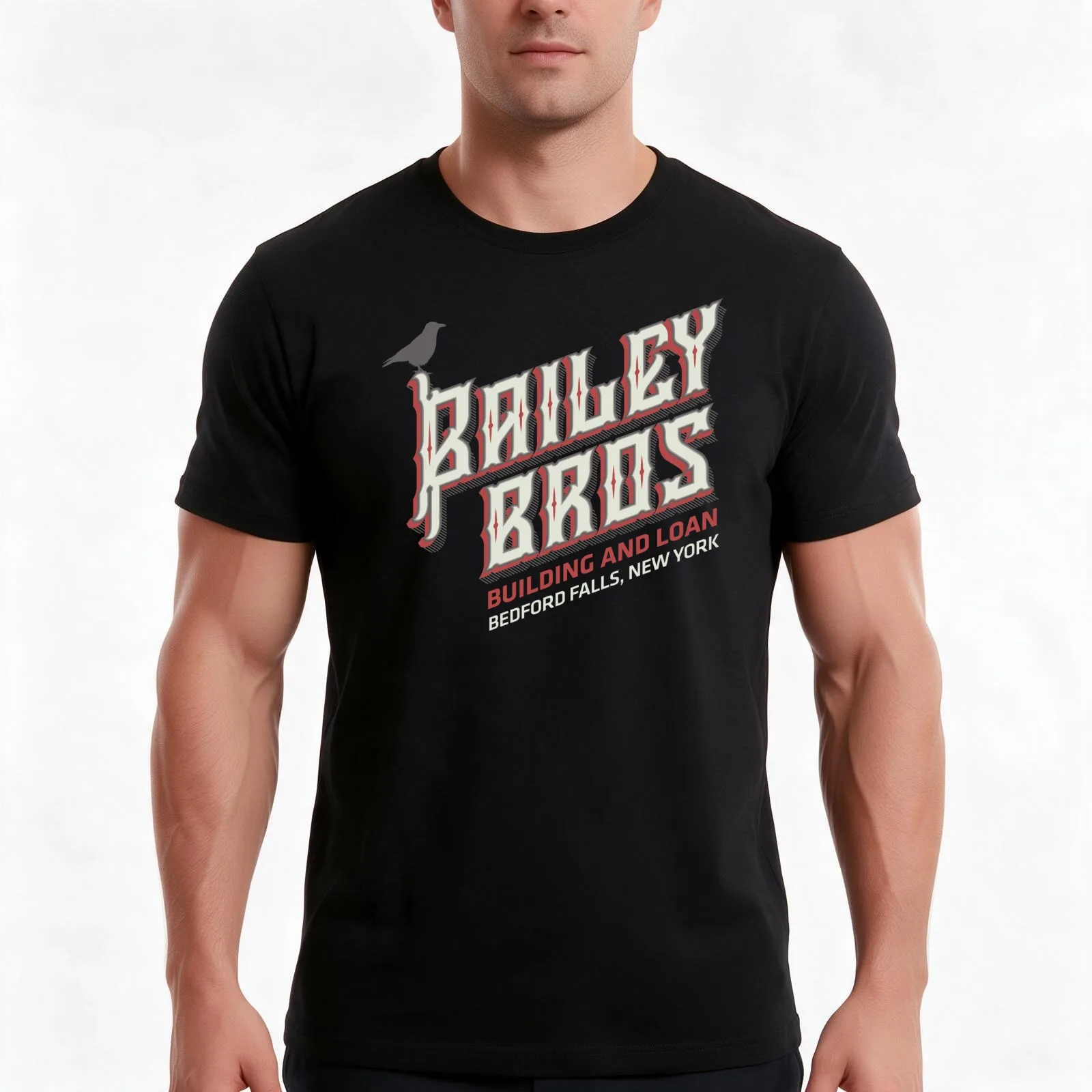 BAILEY BROS BUILDING AND LOAN T-Shirt, Summer Casual Cotton Tee, Oversized Streetwear Tops, Vintage Graphic Print, 100% Cotton